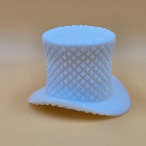 Westmoreland English Hobnail Milk Glass Top Hat Vintage